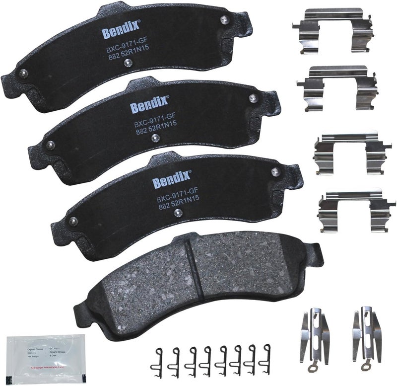 Bendix وسادات فرامل أمامية سيراميك Priority1 CFC882 لطرازات مختارة من بويك رينيير، شيفروليه SSR، تريل بليزر، تريل بليزر EXT، GMC إنفوي، إنفوي XL، XUV، إيسوزو أسيندر، أولدزموبيل برافادا، ساب 9-7x - Image 1